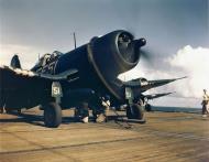 Asisbiz Vought F4U 1D Corsair VMF 422 Yellow FF51 USS Cape Gloucester CVE 109 Jul 1945 01