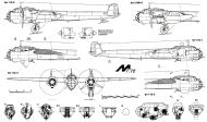 Asisbiz Dornier Do 17 blue print scale drawing to 1 72 scale by Airshow 0A1