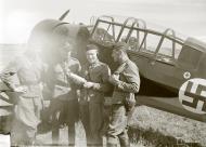 Asisbiz Aircrew FAF Luutn Kaar, Maj Ernroth, vanr Willebrandt at Parola Airport 10th Jul 1941 23803