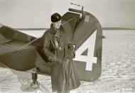 Asisbiz Aircrew FAF pilot Lt Ture Mattila by the rudder of his aircraft at Utti 15th Nov 1941 67636