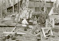 Asisbiz Fokker D XXI FAF LeLv12 FR145 under repair at Tiiksjarvi 8th Jun 1943 130083