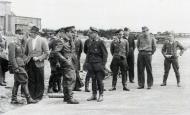 Asisbiz Aircrew Luftwaffe pilot Ekdo 25 Horst Geyer and Adolf Galland Parchim 1944 01