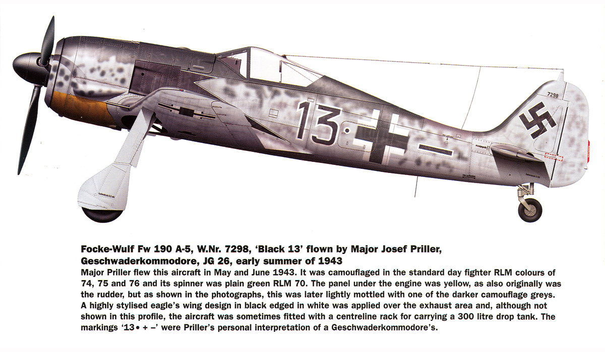 Asisbiz Focke Wulf Fw 190a5 Jg26 Black 13 Josef Priller Wnr 7218 France