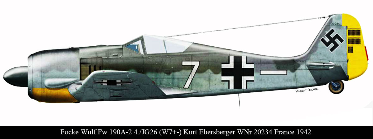 Asisbiz Focke Wulf Fw 190a2 4 Jg26 White 7 Kurt Ebersberger Wnr 20234