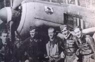 Asisbiz Aircrew Luftwaffe 8.JG300 pilots pose next to a Focke Wulf Fw 190A with the 8.JG300 emblem 01