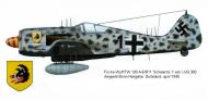 Asisbiz Focke Wulf Fw 190A6 Stab JG300 Black 1 Geschwaderkommodore Hajo Herrmann Germany 1943 0A