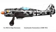 Asisbiz Focke Wulf Fw 190A6 Stab JG300 Black 1 Geschwaderkommodore Hajo Herrmann Germany 1943 0C