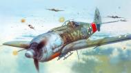 Asisbiz Focke Wulf Fw 190A8 JG300 Blue 13 Walter Dahl 1944 artwork 0A