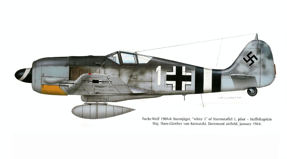 Asisbiz Focke Wulf Fw 190a6 Sturmstaffel 1 White 1 Hans Gunther Von