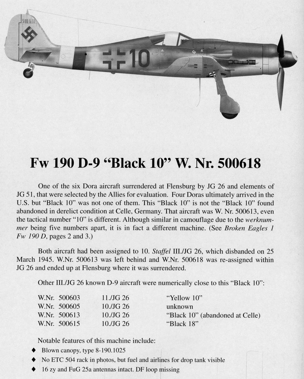 Asisbiz Focke Wulf Fw 190d9 10 Jg26 Black 10 Wnr 500618 Celle Airfield