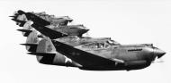 Asisbiz Curtiss Hawk 81A 18PG Black 41, 47, 51, and 53 aerial formation photo over Hawaii 1941 01