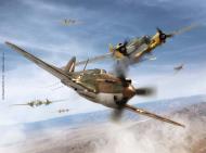Asisbiz RAAF 3Sqn attacking Vichy French bombers 28th June 1941 artwork by Osprey 0A