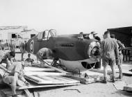 Asisbiz Curtiss Tomahawk IIb RAF 107MU RAF Fitters uncrate the fuselage section at Kasfareet Egypt IWM CM1096