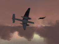 Asisbiz IL2 MH He 219A Nachtjager diving on a lone RAF Halifax 04