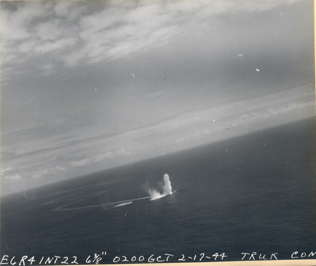 Asisbiz Strike photograph of raid against Truk by aircraft off CV 11 ...