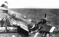 Asisbiz Fleet Air Arm 809NAS Grumman Hellcat II 6G JW723 accident on HMS Ameer in the Far east 1945 02