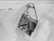 Asisbiz Fleet Air Arm Grumman Hellcat FN327 cockpit at RAF Wittering 27th Oct 1943 IWM A20023