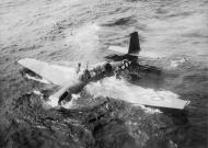 Asisbiz Royal Navy Grumman TBF Avenger down in the drink 01