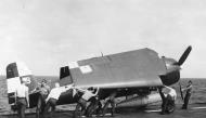 Asisbiz Grumman F6F 5 Hellcat VF 17 White 59 being positioned on deck CV 12 USS Hornet 1945 02