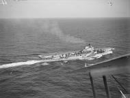 Asisbiz HMS Indomitable at sea with FAA 800NAS Hurricannes 16th July 1942 IWM A10501