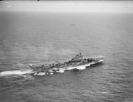 Asisbiz HMS Indomitable at sea with FAA 800NAS Hurricannes 16th July 1942 IWM A10502