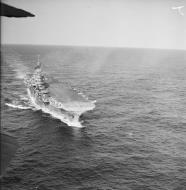 Asisbiz HMS Indomitable at sea with FAA 800NAS Hurricannes 16th July 1942 IWM A10504