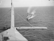 Asisbiz HMS Indomitable at sea with FAA 800NAS Hurricannes 16th July 1942 IWM A10505