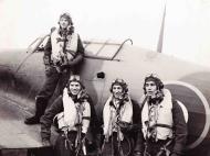 Asisbiz Aircrew RCAF 438Sqn L R PO Johnson, PO Reid, FO Dawber n FO McKenzie at RAF Ayr Scotland Jan 1944 01.jpg