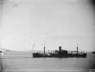 Asisbiz British convoy to Malta HMS Indomitable is hit by a dive bomber Operation Pedestal 13th Aug 1942 IWM A11175