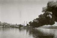Asisbiz MV Pampas reached Malta safely in a convoy but was bombed in the harbour 26th Mar 1942 IWM A9499