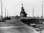 Asisbiz Operation Pedestal bomb damage to HMS Indomitable Aug 1942 IWM A11191