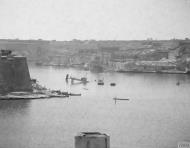 Asisbiz Supply vessel Plumleaf sunk in Grand Harbour Malta after axis raid 7th Apr 1942 IWM A9630