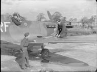 Asisbiz Spitfire Vb RAF 303Sqn gun test at RAF Northolt IWM CH5506