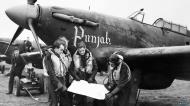 Asisbiz Hurricane I RAF 56Sqn USV Punjab at Duxford 2 Jan 1942 IWM CH4547a