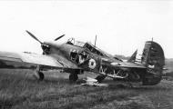 Asisbiz Hurricane II RAF 615Sqn KWF bomb damaged at RAF Kenley Aug 1940 02