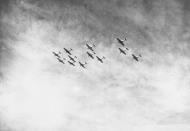 Asisbiz Hurricanes Is RAF 85Sqn in group formation Battle of Britain 1940 IWM CH1497