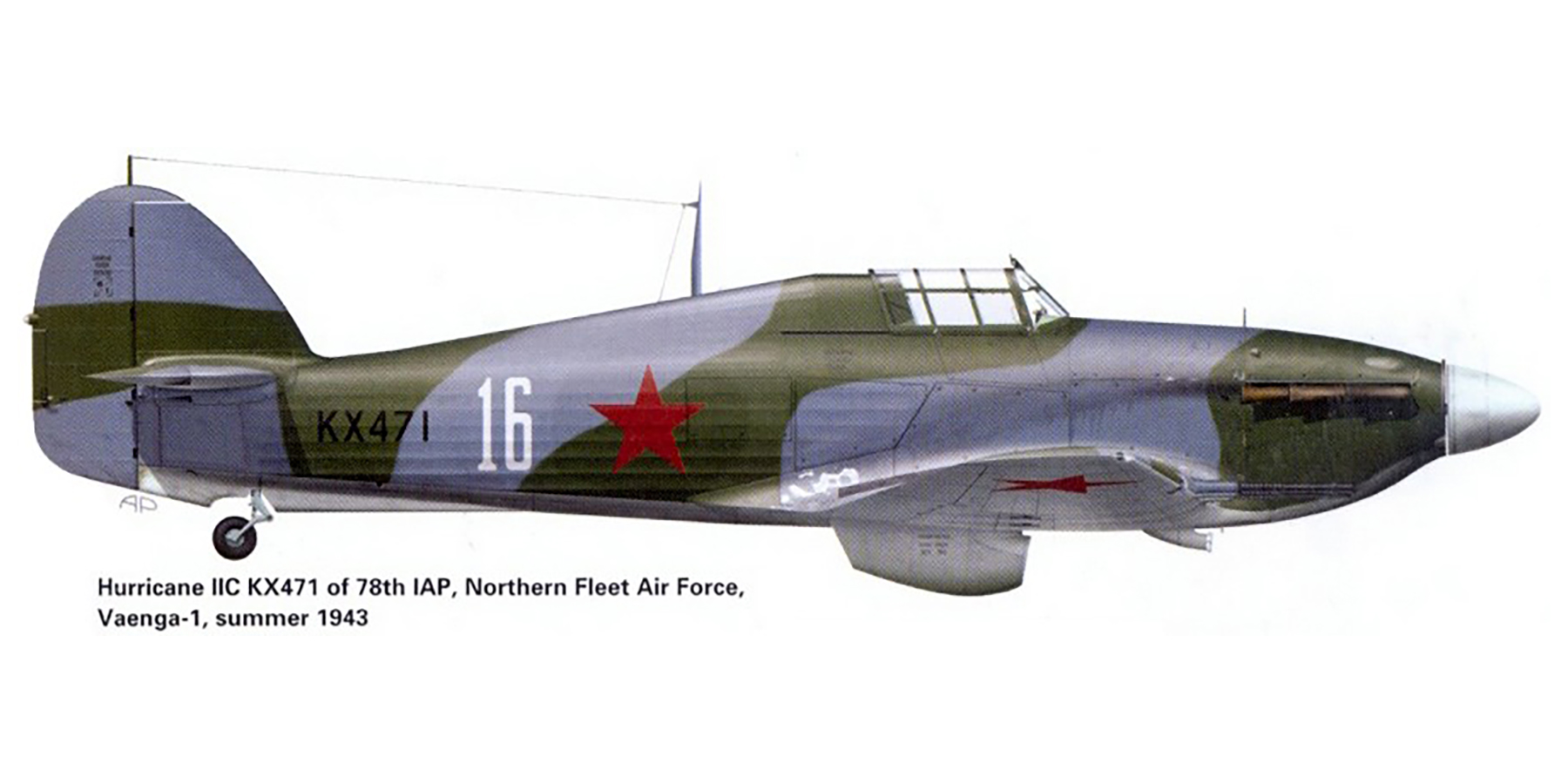 Asisbiz Hurricane IIb USSR 78IAP Northern Fleet White 16 KX471 