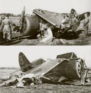 Asisbiz Ilmavoimat Polikarpov I 153 FAF 2.LeLv30 as IT18 White 8 landing mishap Finland June 1942 01