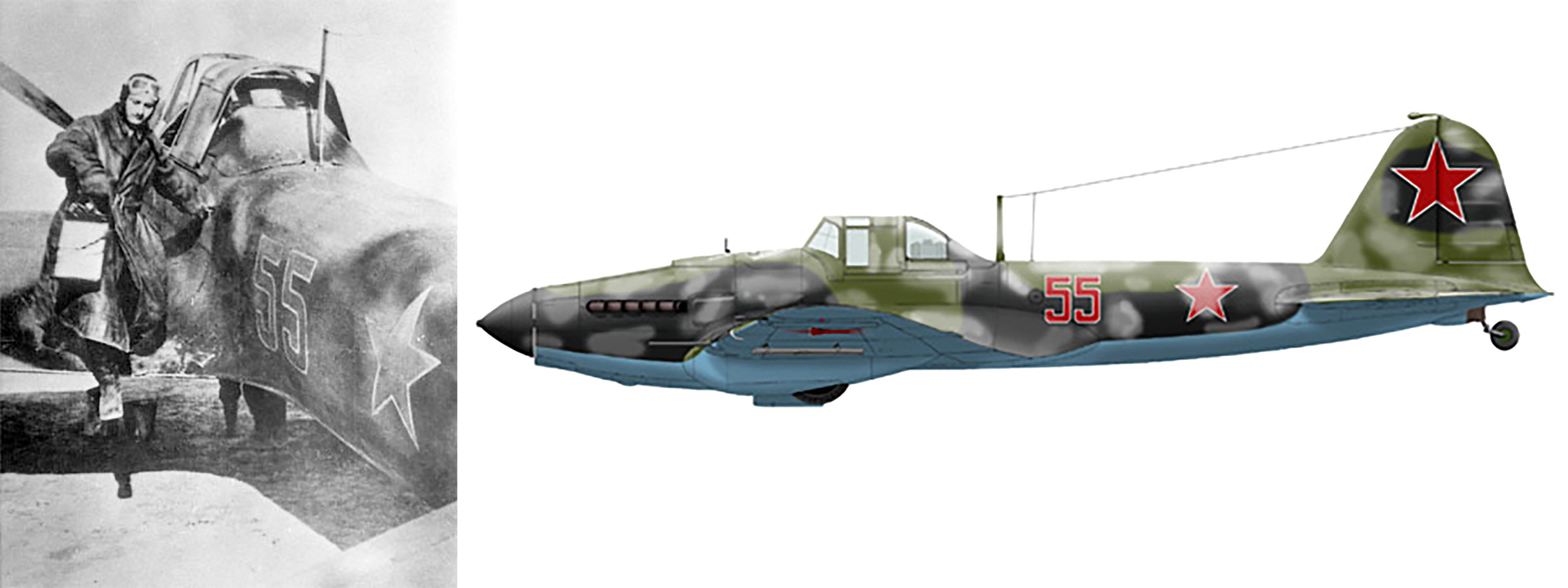 Asisbiz Ilyushin Il 2 Sturmovik 57ShAP single seat Red 55 Nelson Stepanyan  1942 0B