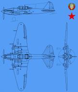 Asisbiz Technical overlay blue print Ilyushin Il 2 Sturmovik 0A