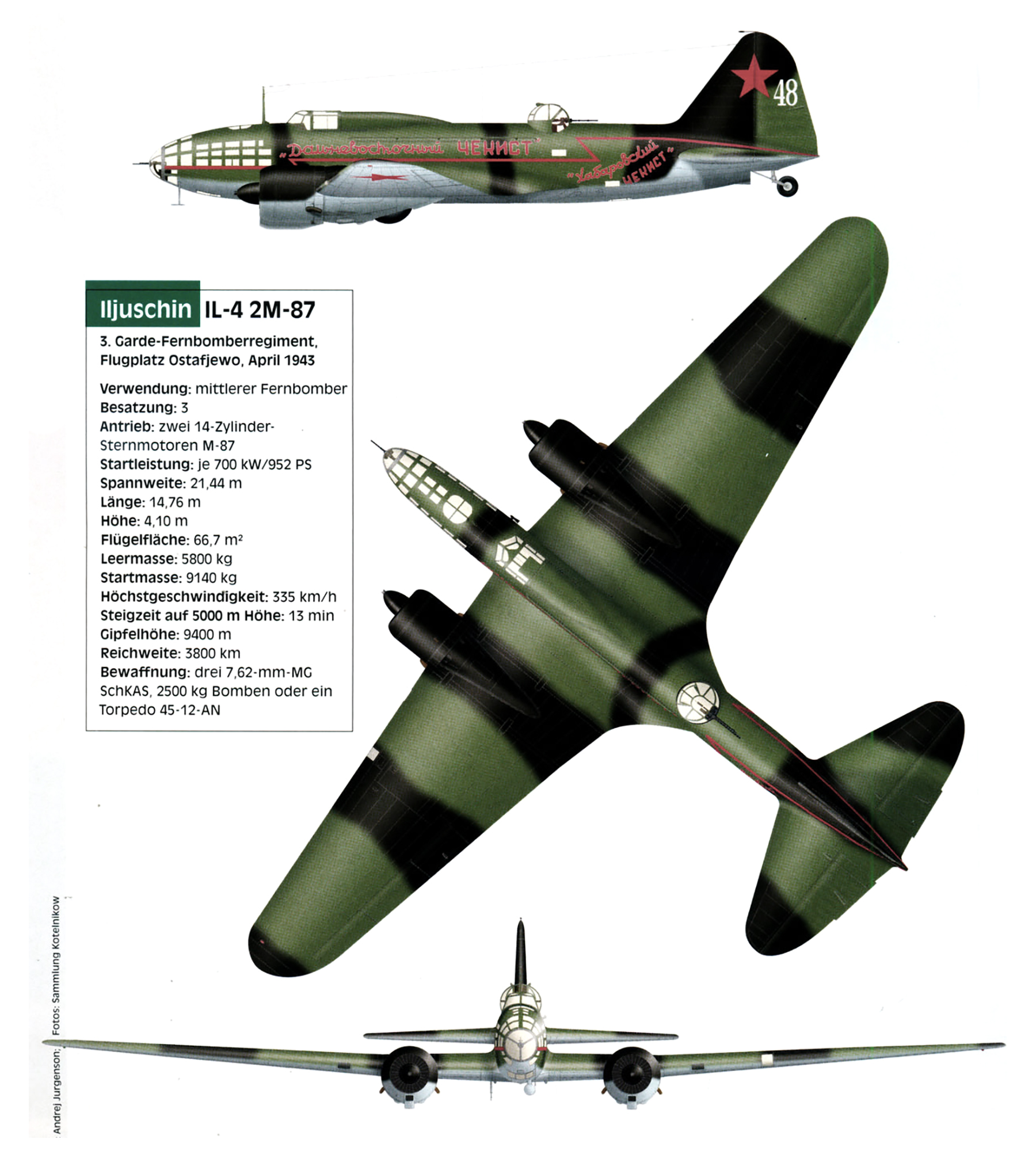 Asisbiz Ilyushin IL 4 2M87 3GvAK White 48 Ostafewo Russland Apr 1943 0A