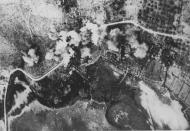 Asisbiz Italian aerial photo of damage to a road junction in Greece 1941 NIOD