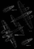 Asisbiz Artwork by Kagero blue print 1.72 scale Junkers Ju 88 A 4 late series top and bottoms views 0A