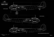 Asisbiz Artwork by Kagero blue print 1.72 scale Junkers Ju 88 A 6 and A 4 with 20mm MG FF side view 0A