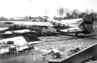 Asisbiz Junkers Ju 188A 2.KG6 3E+HK with Bf 109G6AS Black 15 WNr 411788 Melsbroek Brussels Sep 1944 01