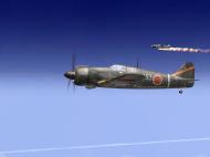 Asisbiz IL2 GB Ki 100 59th Sentai W153 closes in for attack on B 29 formations V04