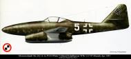 Asisbiz Messerschmitt Me 262A1a JV44 White 5 Eduard Schallmoser WNr 111745 Munich Apr 1945 0B