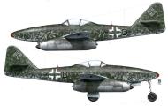 Asisbiz Messerschmitt Me 262A 2.KG51 9K+DK Hermann Wieczorec WNr 110613 Nottuln west of Muenster 25 Feb 1945 0A