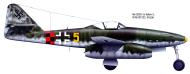 Asisbiz Messerschmitt Me 262A1a 9.KG(J)6 Yellow 5 Gunter Overdiek WNr 501232 Neuburg Germany March 1945 0C