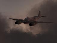 Asisbiz IL2 AS Me 410F 6.KG51 9K+ZP pushing the stall limits over England 1944 11